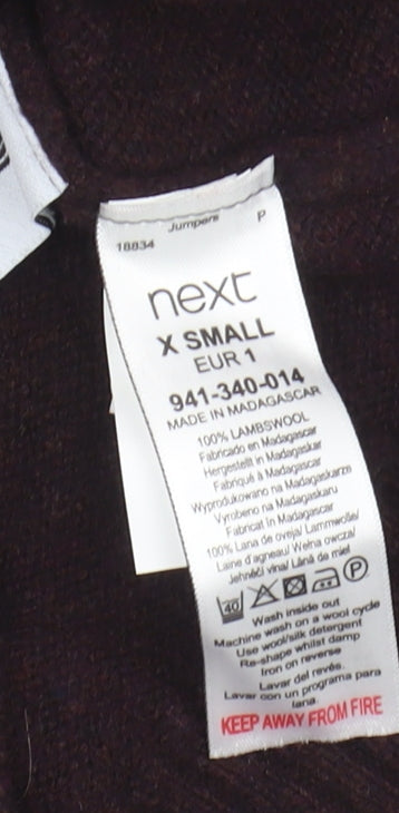 Womens UK Size XS NEXT Brown Pullover Jumper