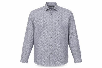 Front view of French Connection Men's Blue Floral Shirt XL