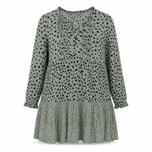 Fat Face Women's Green Polka Dot Dress Size 10