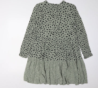 Fat Face Women's Green Polka Dot Dress Size 10