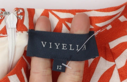 Womens UK Size 12 Viyella A-Line  Skirt