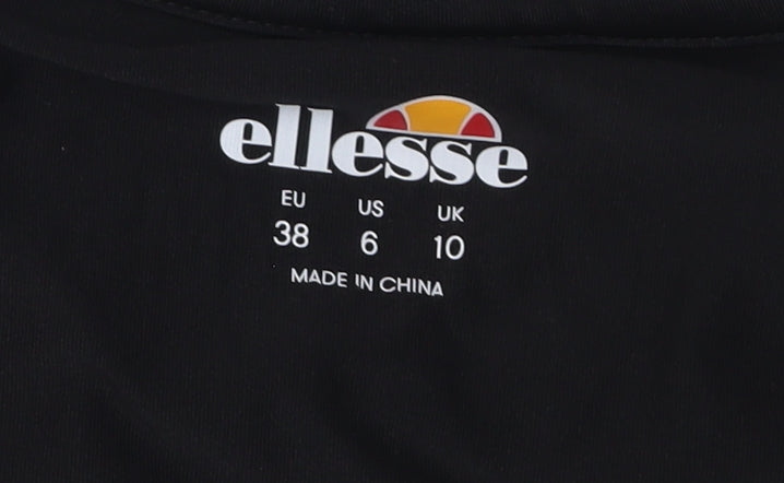 Ellesse Women's Black Athletic T-Shirt, Size 10
