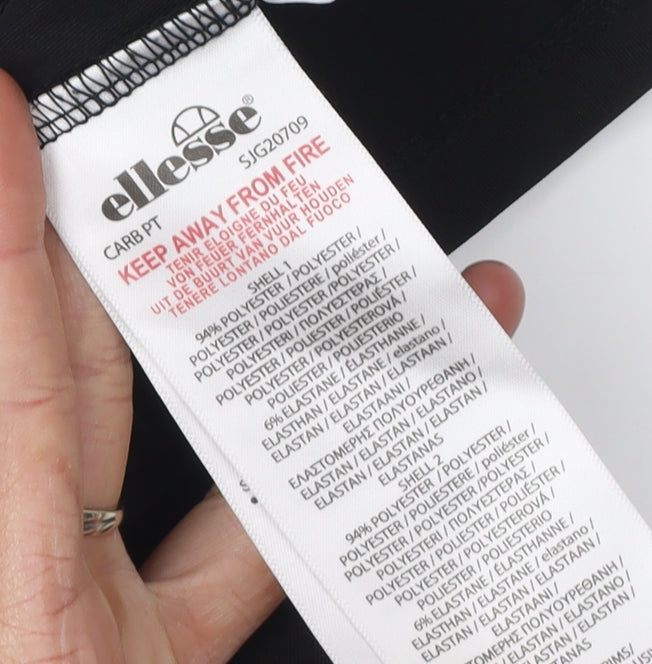 Ellesse Women's Black Athletic T-Shirt, Size 10