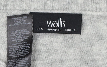 Womens UK Size M Wallis Grey Pullover Jumper