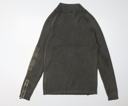 Joe Browns Men's Grey High Neck Jumper Size M