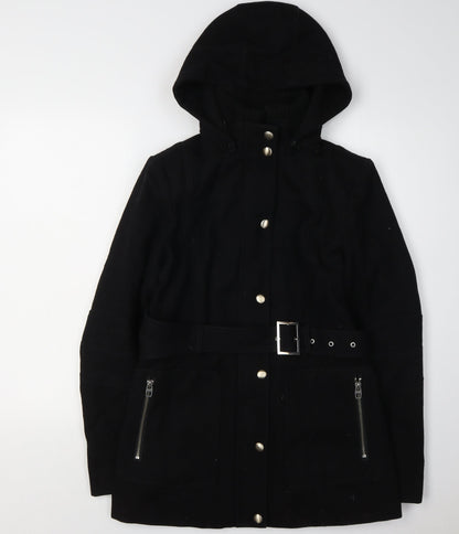 Miss Sixty Women's Black Belted Parka Jacket S