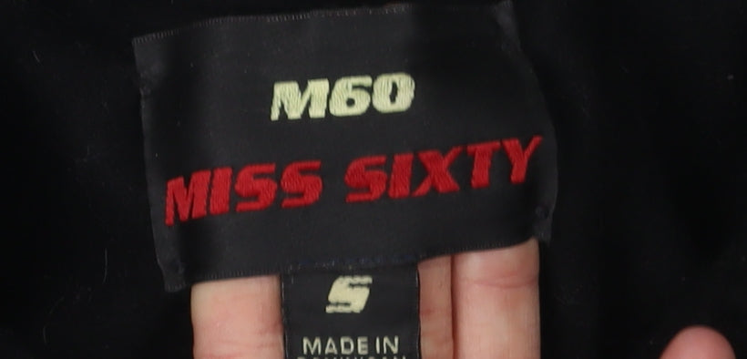 Miss Sixty Women's Black Belted Parka Jacket S