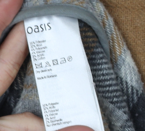 Womens UK Size S Oasis Brown Parka Coat
