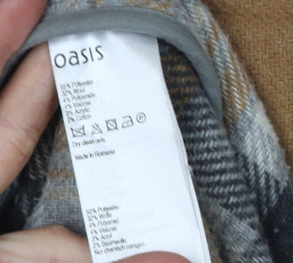 Womens UK Size S Oasis Brown Parka Coat
