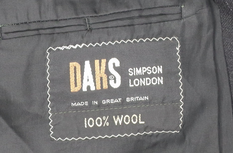 Mens UK Size 41 DAKS Regular Black Suit Jacket