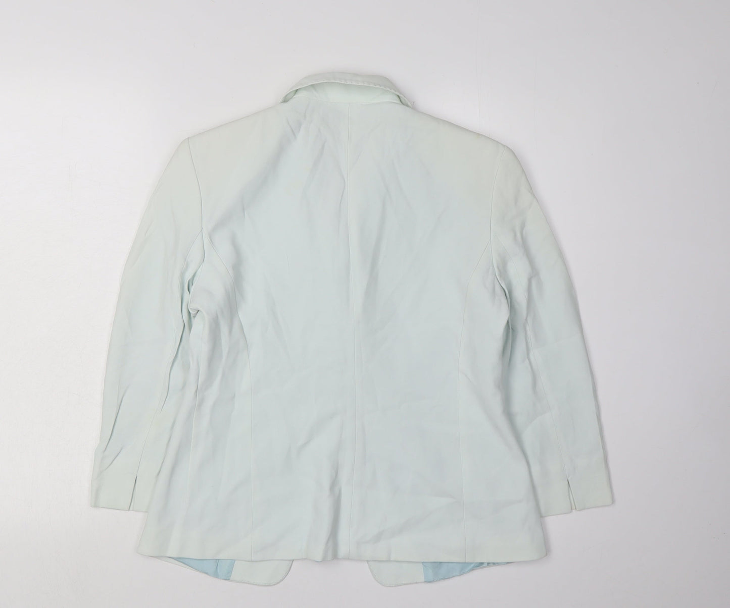 Caractère Women's Blue Blazer UK 10 Long Sleeve Notch Lapel