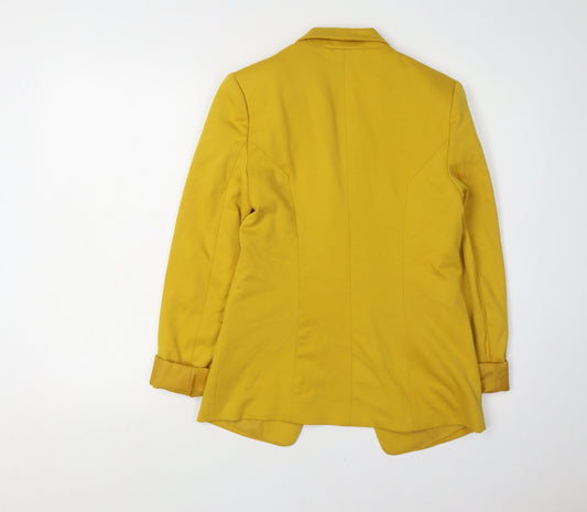 Oasis Women's Yellow Blazer Size 8, Notch Lapel, Long Sleeve
