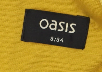 Oasis Women's Yellow Blazer Size 8, Notch Lapel, Long Sleeve