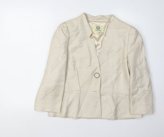 Viyella Women's Ivory Blazer Size 16 Regular Fit