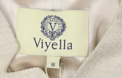Viyella Women's Ivory Blazer Size 16 Regular Fit