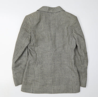 Jaeger Women's Multicoloured Houndstooth Blazer, Size 10