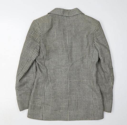 Jaeger Women's Multicoloured Houndstooth Blazer, Size 10