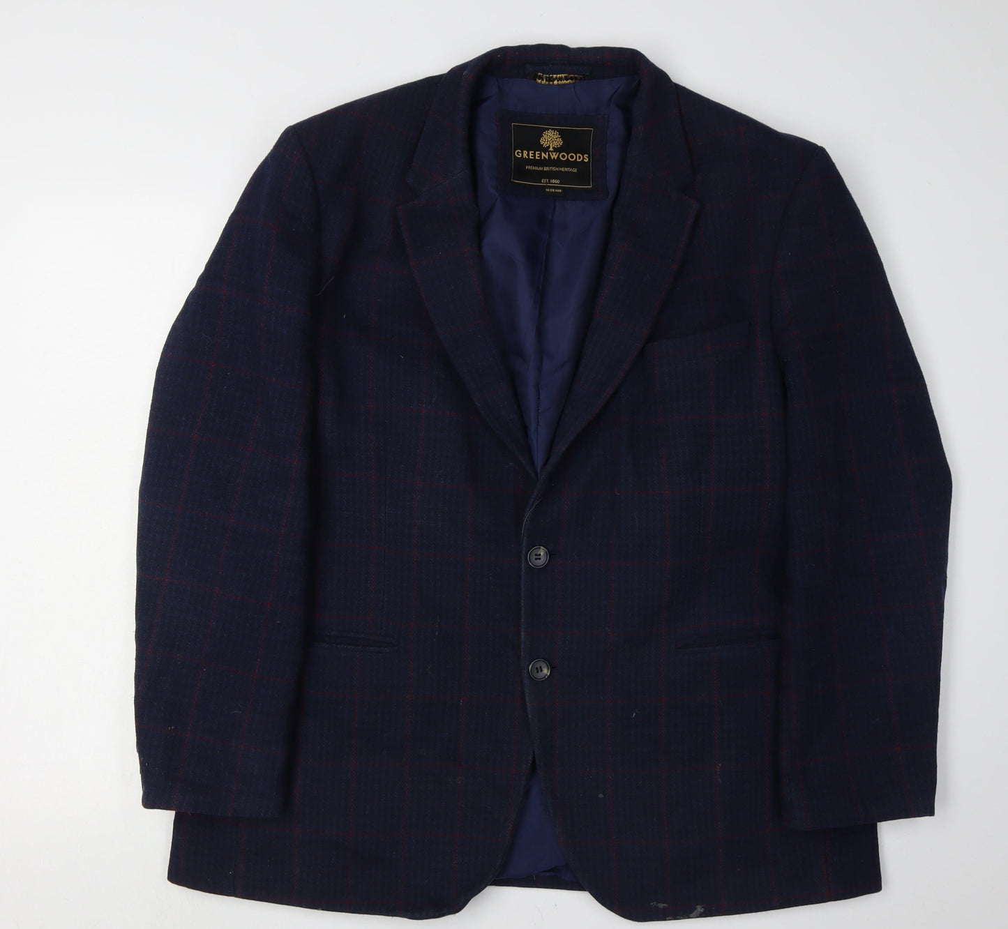 Mens UK Size 46 Greenwoods Regular Blue Suit Jacket
