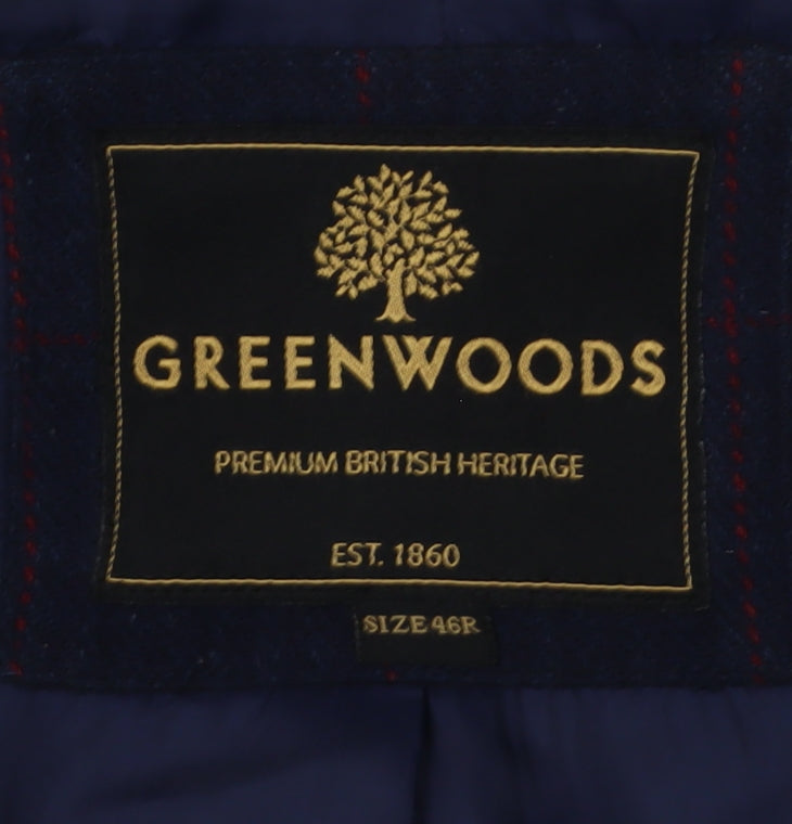 Mens UK Size 46 Greenwoods Regular Blue Suit Jacket