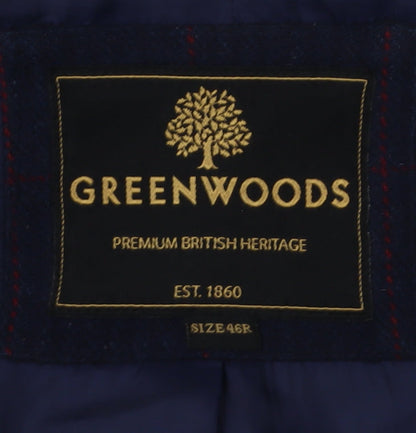 Mens UK Size 46 Greenwoods Regular Blue Suit Jacket