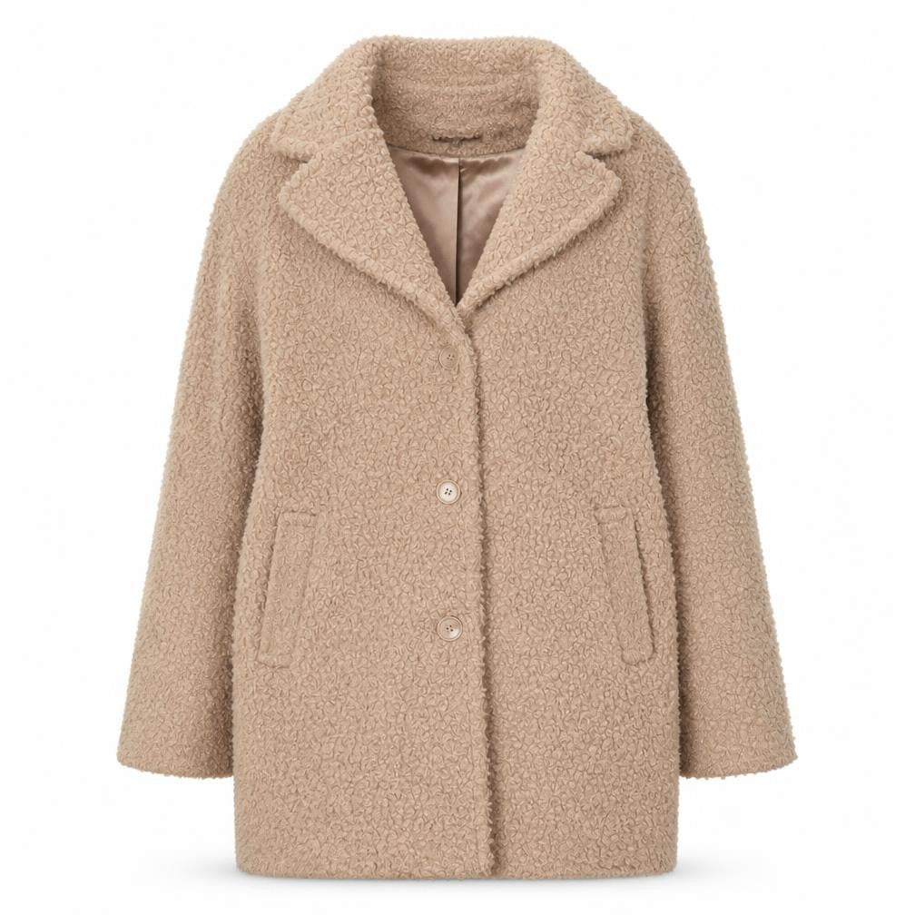 Womens UK Size 12 Oasis Beige Overcoat