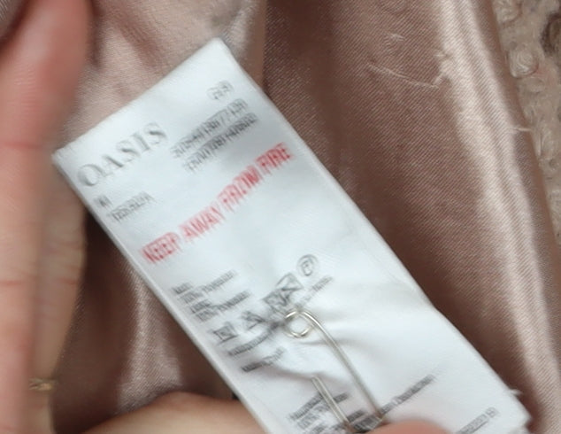 Womens UK Size 12 Oasis Beige Overcoat