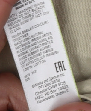 Marks and Spencer Women's Beige Chino Shorts Size 24