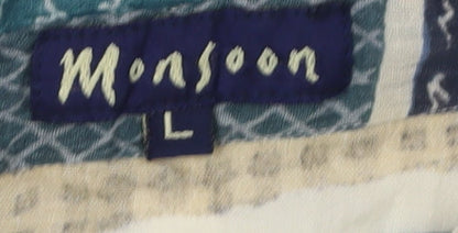 Monsoon Women's Floral Collared Shirt Dress Multicoloured L