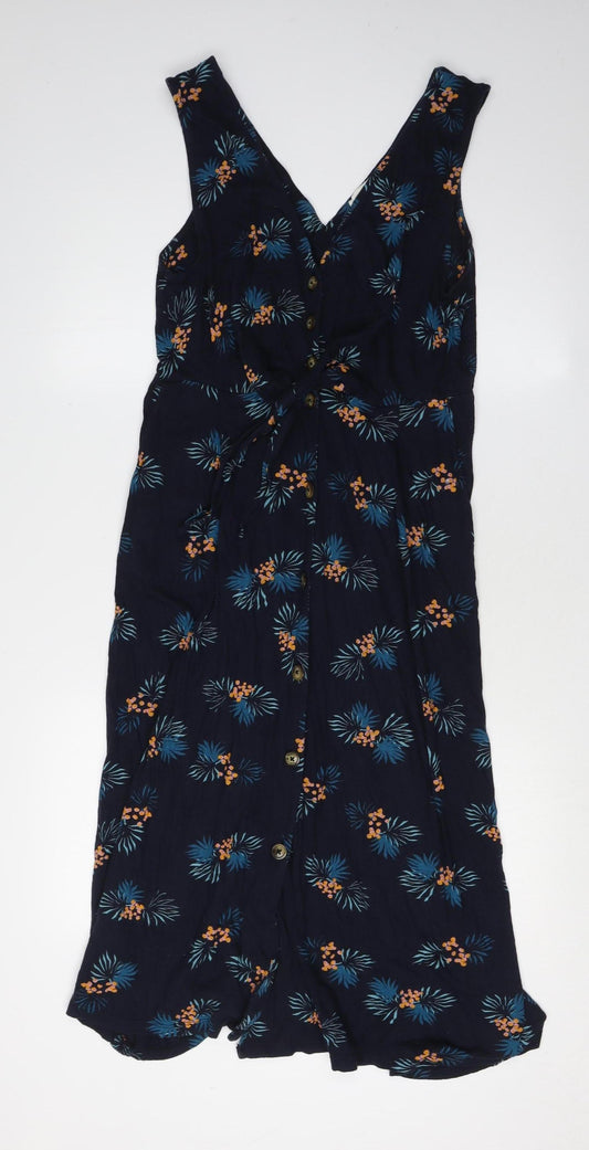 Monsoon Women’s Blue Floral Viscose Dress L