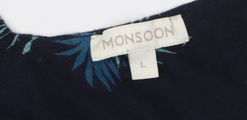 Monsoon Women’s Blue Floral Viscose Dress L