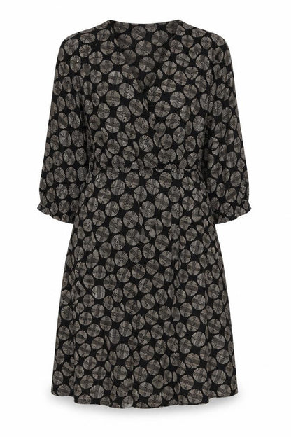 Sasha Women's Black Geometric Wrap Dress Size 12