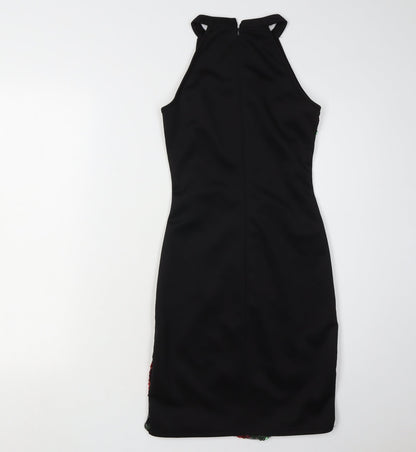 Quiz Women's Black Sequin Bodycon Dress Size 6