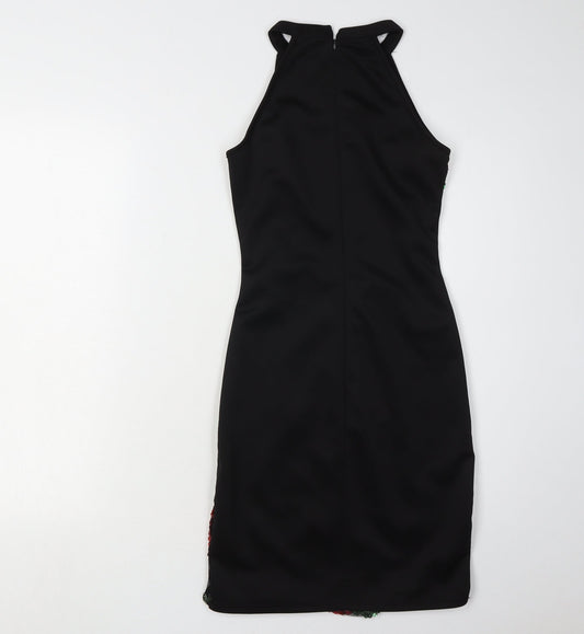 Quiz Women's Black Sequin Bodycon Dress Size 6