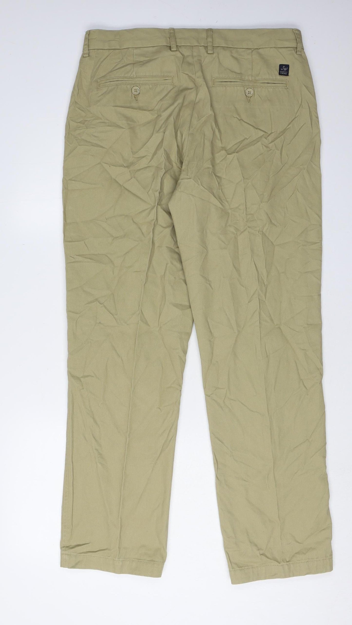 Samuel Windsor Men's Beige Chino Trousers, Size 34