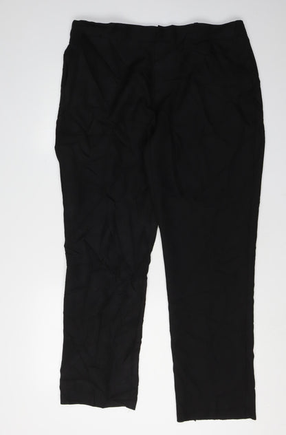 Premier Man Men's Black Trousers, Size 38, Elastic Waist
