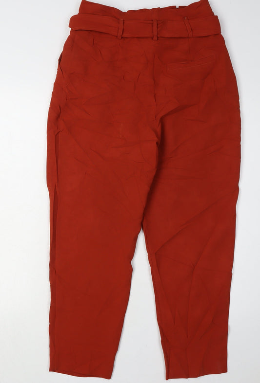 Topshop Red Paperbag Trousers for Women, Size 10