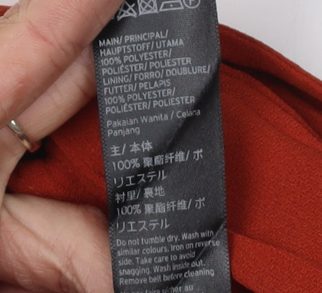 Topshop Red Paperbag Trousers for Women, Size 10