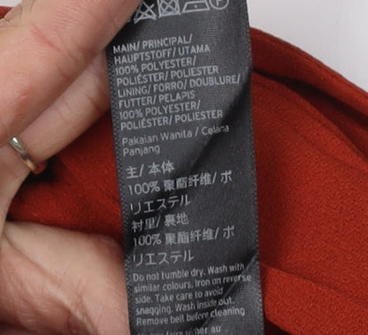 Topshop Red Paperbag Trousers for Women, Size 10