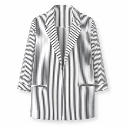 Reserved Women's Black Striped Blazer - Small
