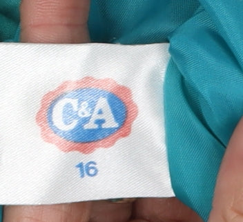 C&A Women's Green Windbreaker Jacket Size 16