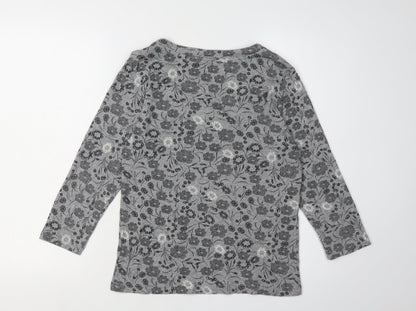 Womens UK Size 10 Debenhams Grey Basic T-Shirt