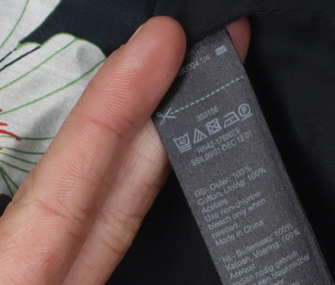 Monsoon Women's Black Floral Fit & Flare Dress 8