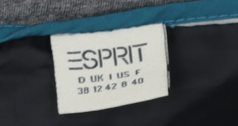 Esprit Women's Grey Plaid Knee Length Pleated Skirt Size 14