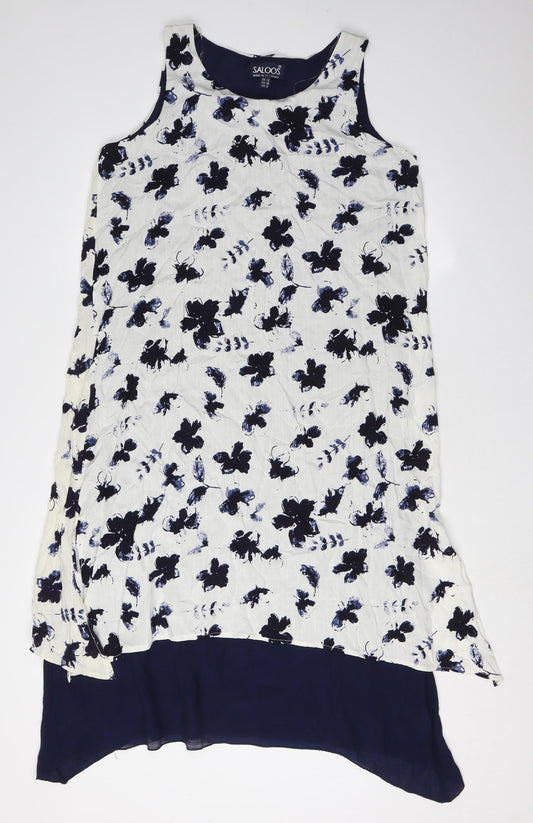 Saloos Women’s Multicoloured UK 12 Floral Hi-Low Dress