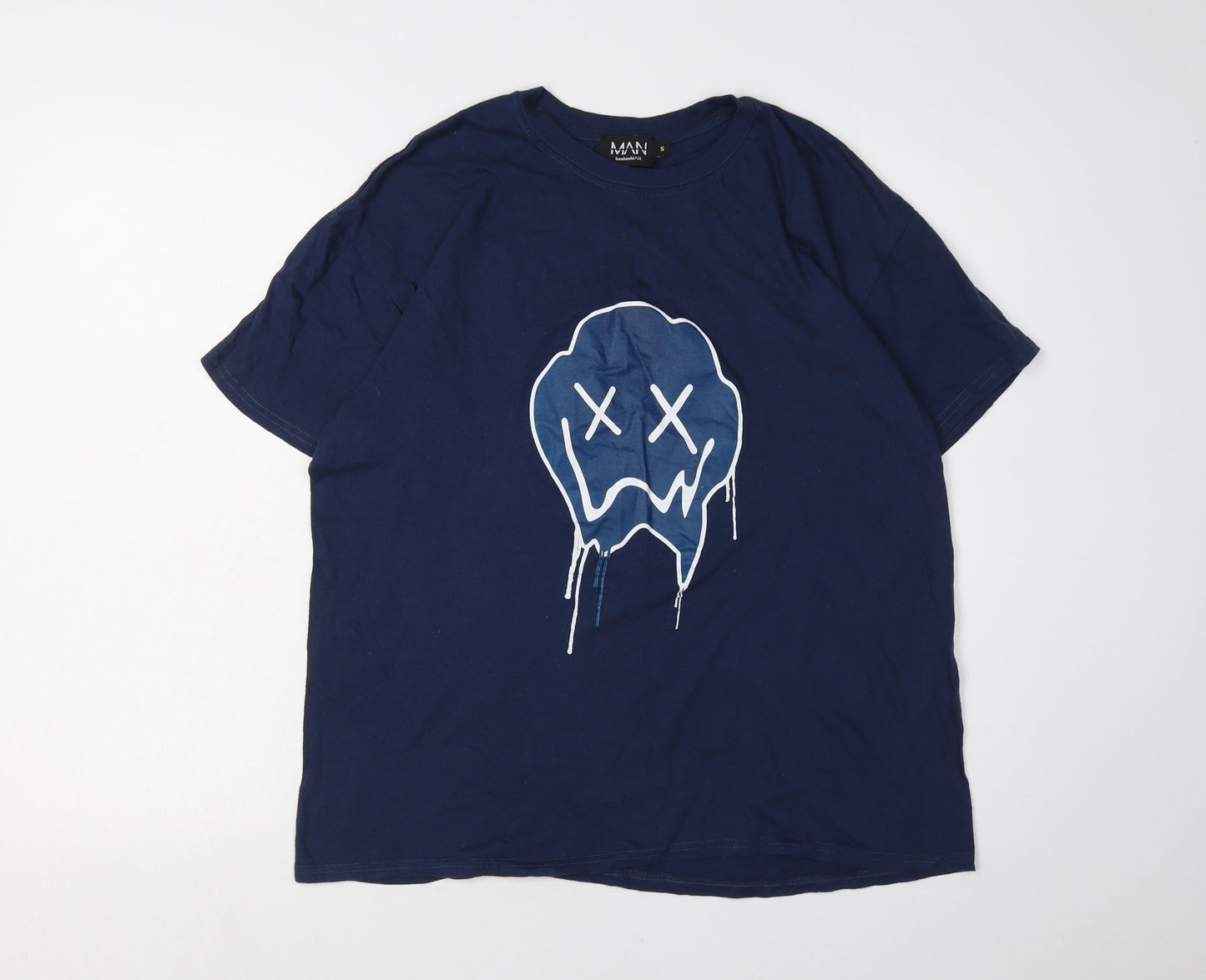 Mens UK Size S boohooMAN Blue  T-Shirt