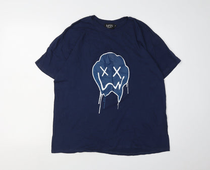 Mens UK Size S boohooMAN Blue  T-Shirt