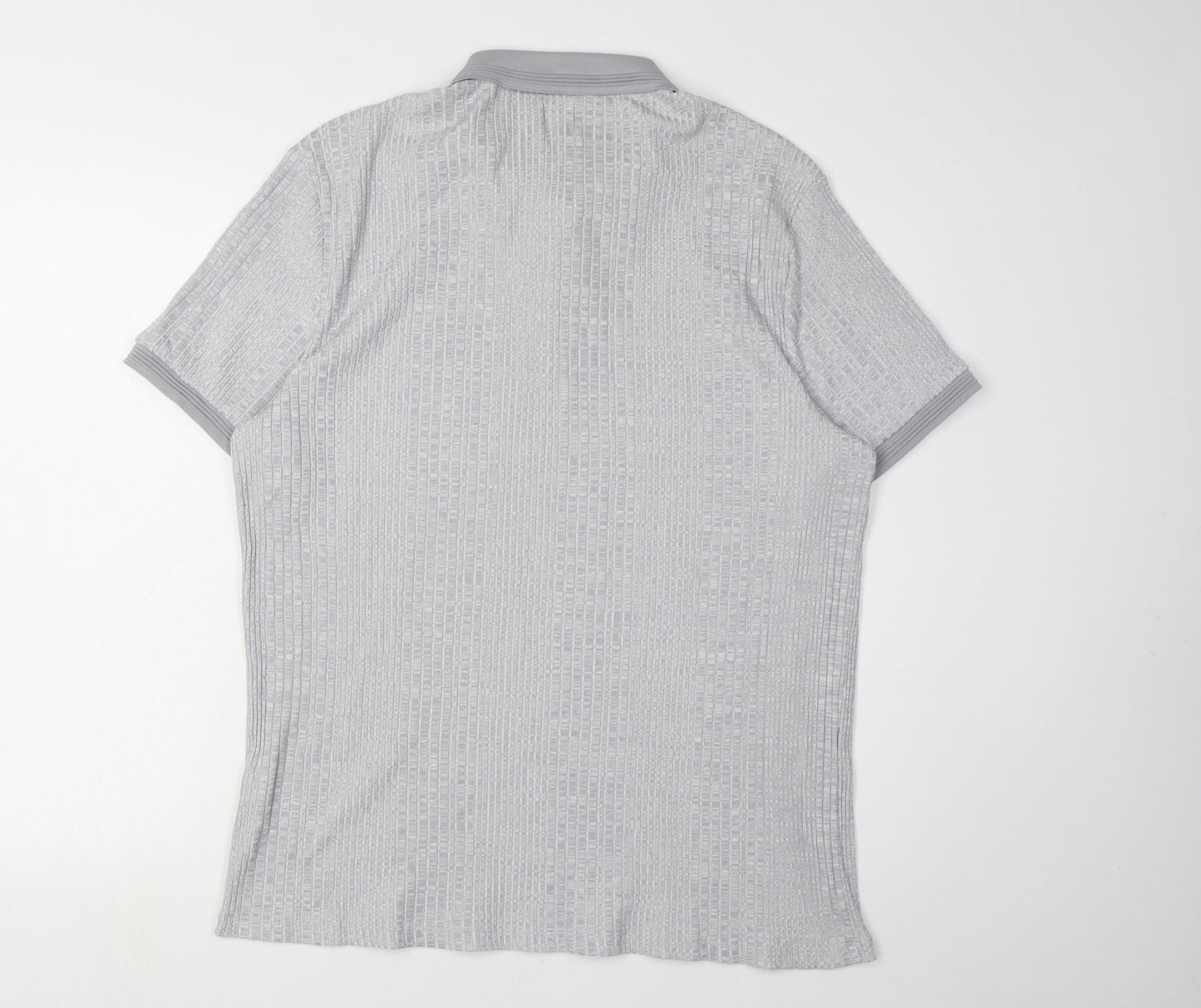 River Island Men's Grey Polo Shirt XL