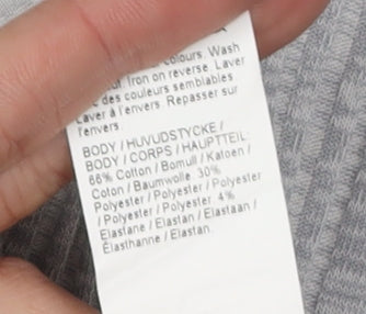 River Island Men's Grey Polo Shirt XL