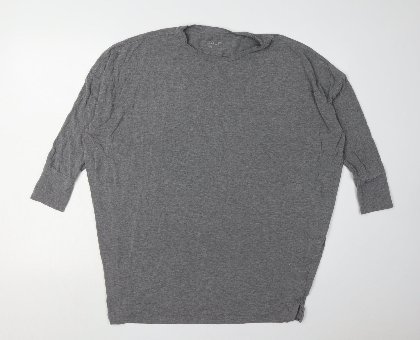 Asquith Women's Grey L Basic Dolman Sleeve Top