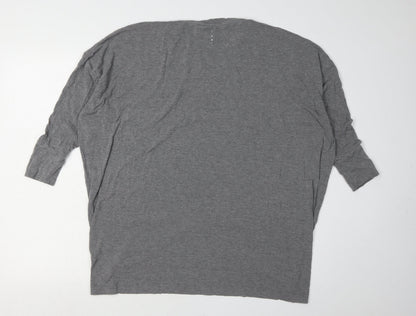 Asquith Women's Grey L Basic Dolman Sleeve Top